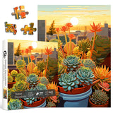 Sunset Succulents Jigsaw Puzzle 1000 Pieces