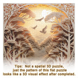 3D Forest Sunset Jigsaw Puzzle 1000 Pieces