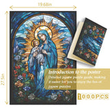 Stained Glass Mother Mary Jigsaw Puzzle 1000 Pieces