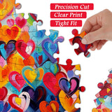 Colorful Heart Shaped Jigsaw Puzzle 1000 Pieces