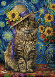 Van Gogh Cat Jigsaw Puzzle 1000 Pieces