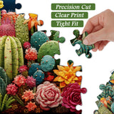 Embroidery Cactus Jigsaw Puzzle 1000 Pieces