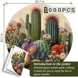 Vintage Cactus Plant Jigsaw Puzzle 1000 Pieces