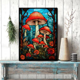 Stained Glass Mushroom Forest Jigsaw Puzzle 1000 Pieces