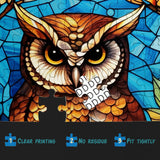 Stained Glass Owl Jigsaw Puzzle 1000 Pieces