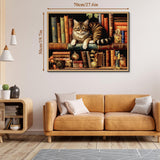 Cat on Bookshelf Jigsaw Puzzle 1000 Pieces