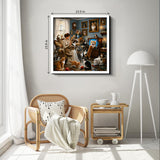 Retro Katzenhaus Puzzle 1000 Teile