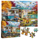 Autumn Lakeside Camp Jigsaw Puzzle 1000 Pieces