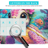 Puzzle en forme de tortue rose 1000 pièces