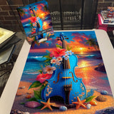Floral Violin Jigsaw Puzzle 1000 Pieces
