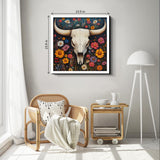 Puzzle Crâne de Fleurs Sauvages 1000 Pièces