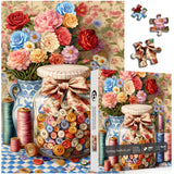 Spring button jar Jigsaw Puzzle 1000 Pieces