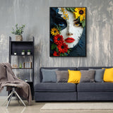 Puzzle Femme Fleur Colorée 1000 Pièces