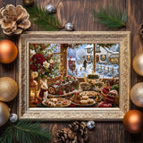Rompecabezas de Navidad con ventana, 1000 piezas