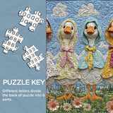 Puzzle en forme de canards en patchwork - 1000 pièces