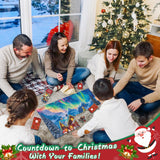 Santa's Aurora Night Advent Calendar Jigsaw Puzzle 1000 Pieces