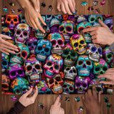 Colorful Skull Jigsaw Puzzle 1000 Pieces