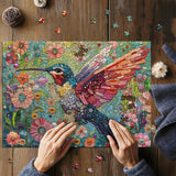 Flower & Hummingbird Jigsaw Puzzle 1000 Pieces