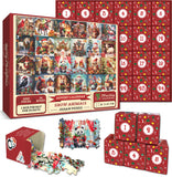 Snow Animals Christmas Advent Calendar Jigsaw Puzzle 1000 Pieces