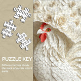 Elegant Floral Rooster Jigsaw Puzzle 1000 Pieces
