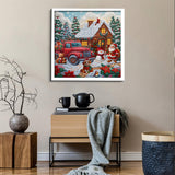 Red Truck Christmas Cottage Jigsaw Puzzles 1000 Pieces
