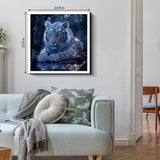 Rompecabezas de tigre iluminado por las estrellas, 1000 piezas