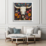 Puzzle Crâne de Fleurs Sauvages 1000 Pièces