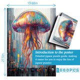 Neon Jellyfish City Jigsaw Puzzles 1000 Pieces