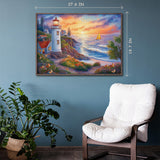 Sunset Lighthouse Cove Jigsaw Puzzles 1000 Pieces