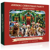 Animal Christmas Party Jigsaw Puzzle 1000 Pieces