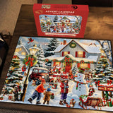 Christmas Snow Scene Advent Calendar Jigsaw Puzzle 1000 Pieces