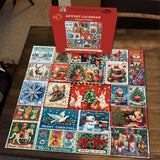 Christmas Stamps Advent Calendar Jigsaw Puzzle 1000 Pieces