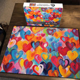 Colorful Heart Shaped Jigsaw Puzzle 1000 Pieces