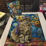 Van Gogh Cat Jigsaw Puzzle 1000 Pieces