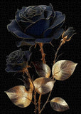 Black Gold Rose Jigsaw Puzzles 1000 Pieces
